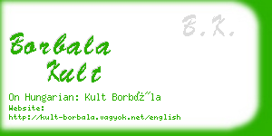 borbala kult business card